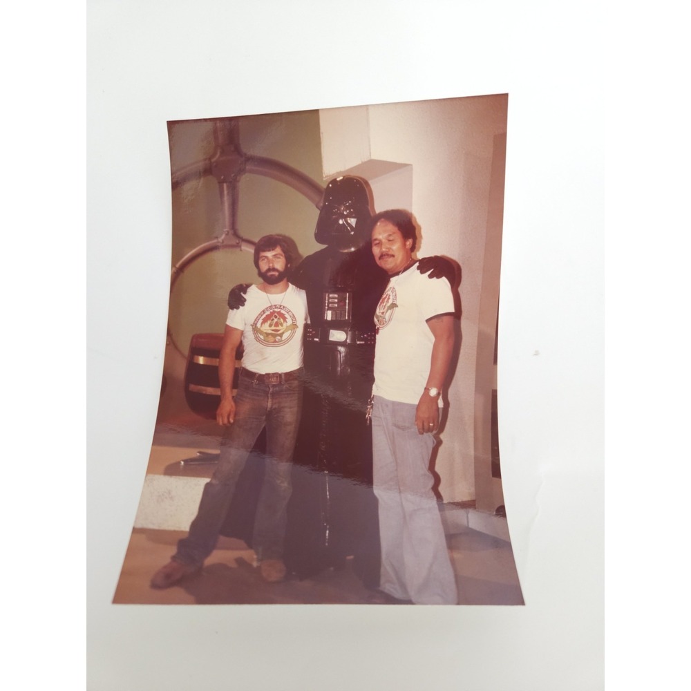 RARE Darth Vader STAR WARS Original Photograph on Set w Crew Members